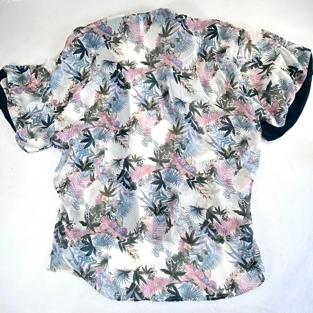 Xhilaration Women Floral Print Kimono Robe M/L‎ Sheer Lightweight